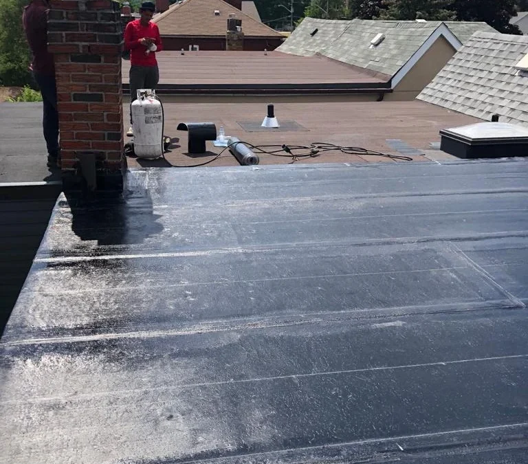 Finished Torch-Down Flat Roof Surface, Toronto