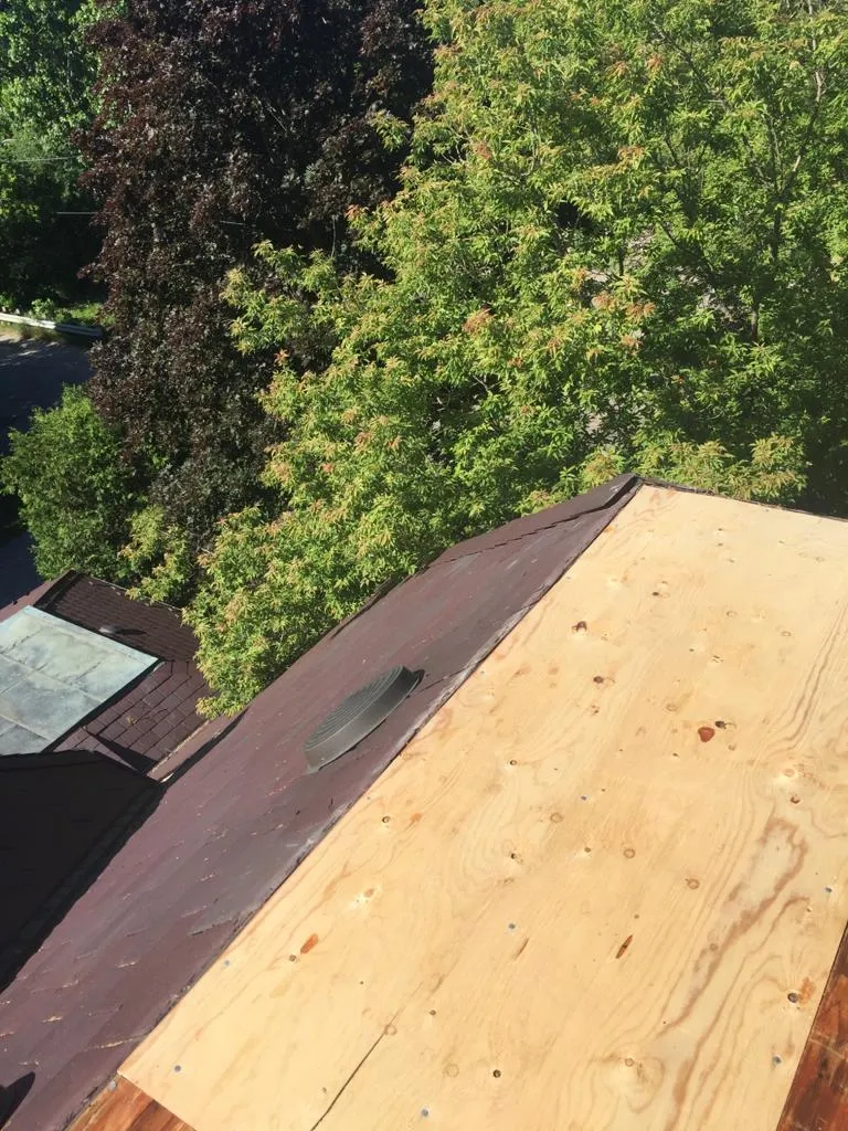 Cold-ply flat roof membrane with ceramic granule surfacing in Toronto, view 2