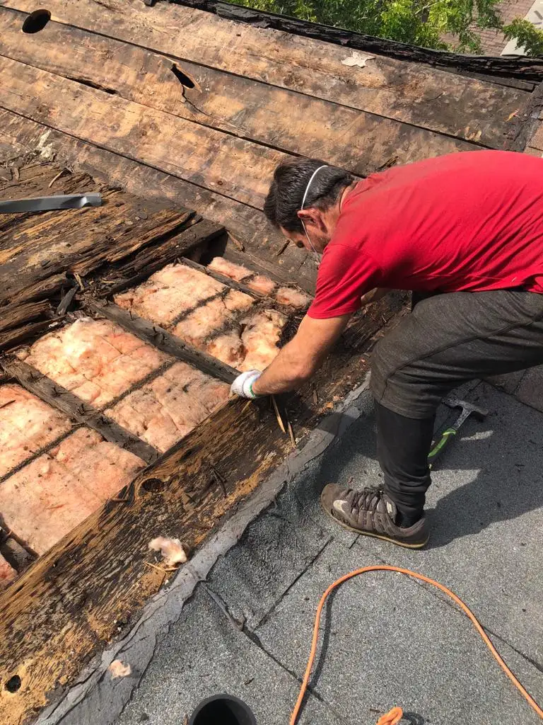 Attic space removal and rebuild above a Toronto flat roof, view 2