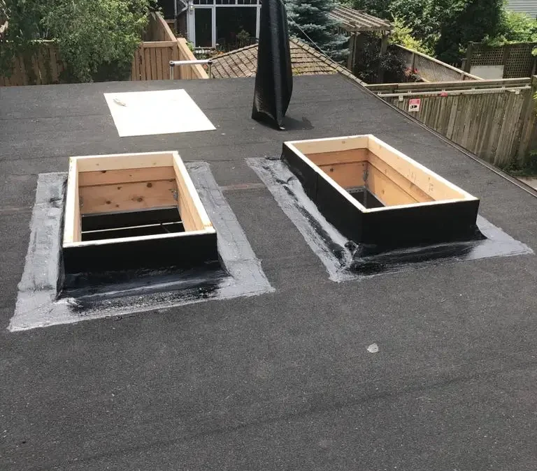 Flat Roof Skylight Curb Framing, Toronto