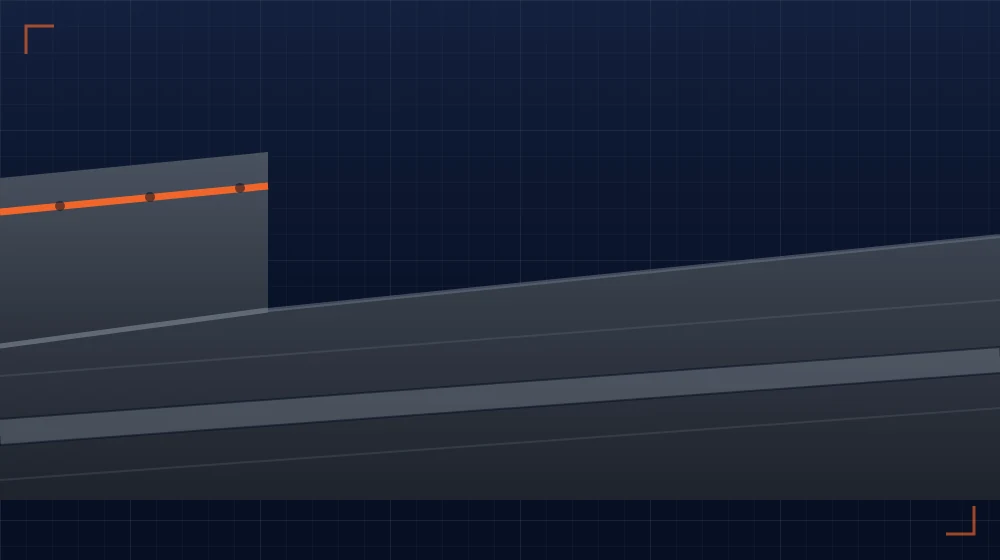 Technical illustration of an EPDM rubber flat roof assembly